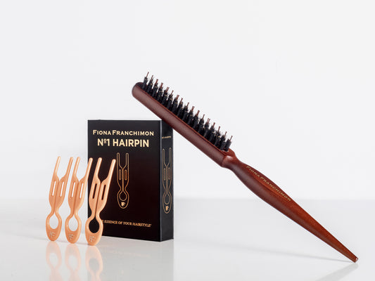 №1 Hairpin Volume Value Set | Peach Fuzz & Backcomb Hair Brush