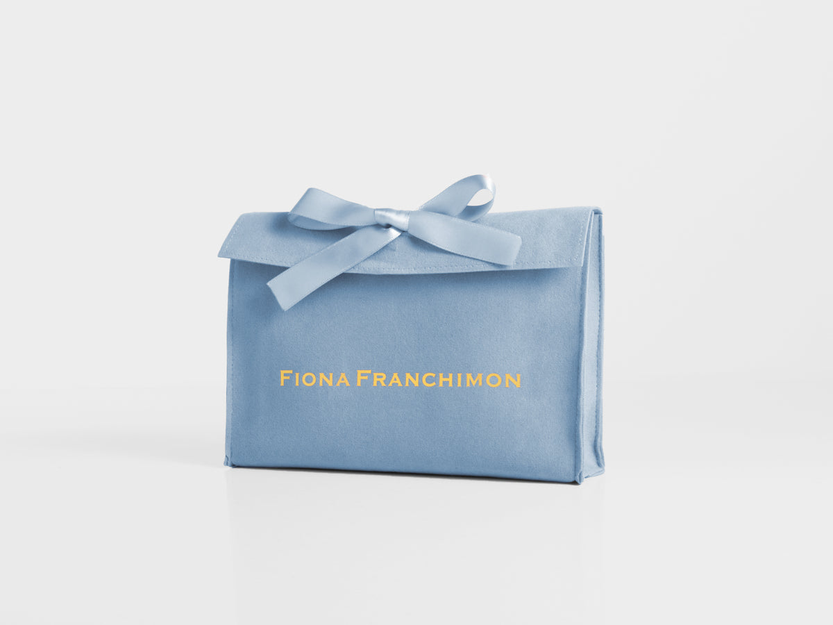Fiona Franchimon Sky Blue Suede Pouch