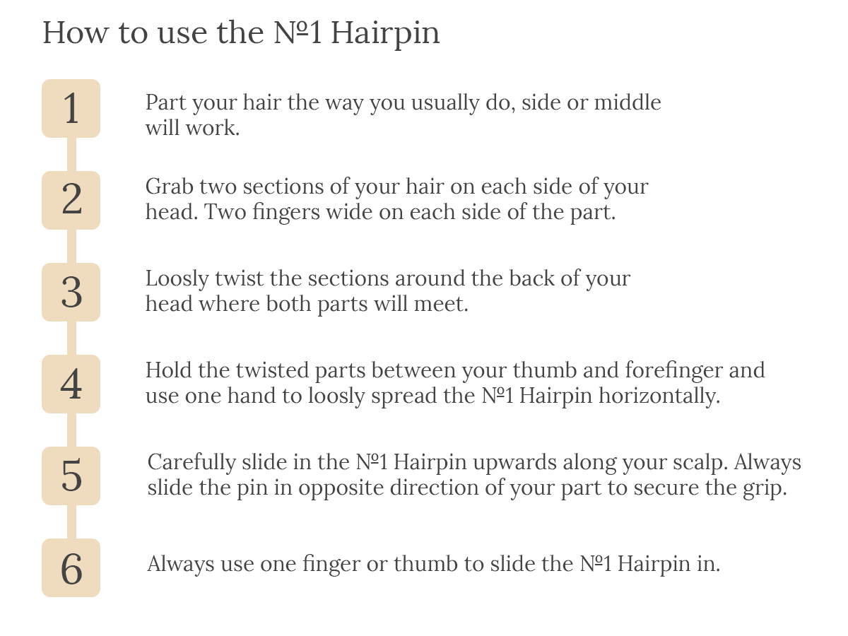 Nº 1 HAIRPIN | Set New York Collection | Black, Transparent & Brown