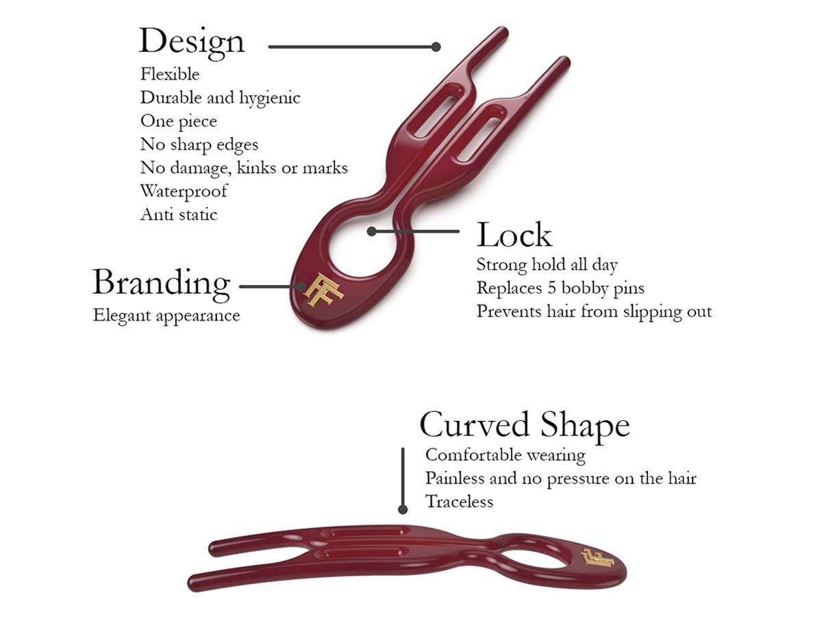 Nº 1 HAIRPIN | Ruby Red (3 per box)