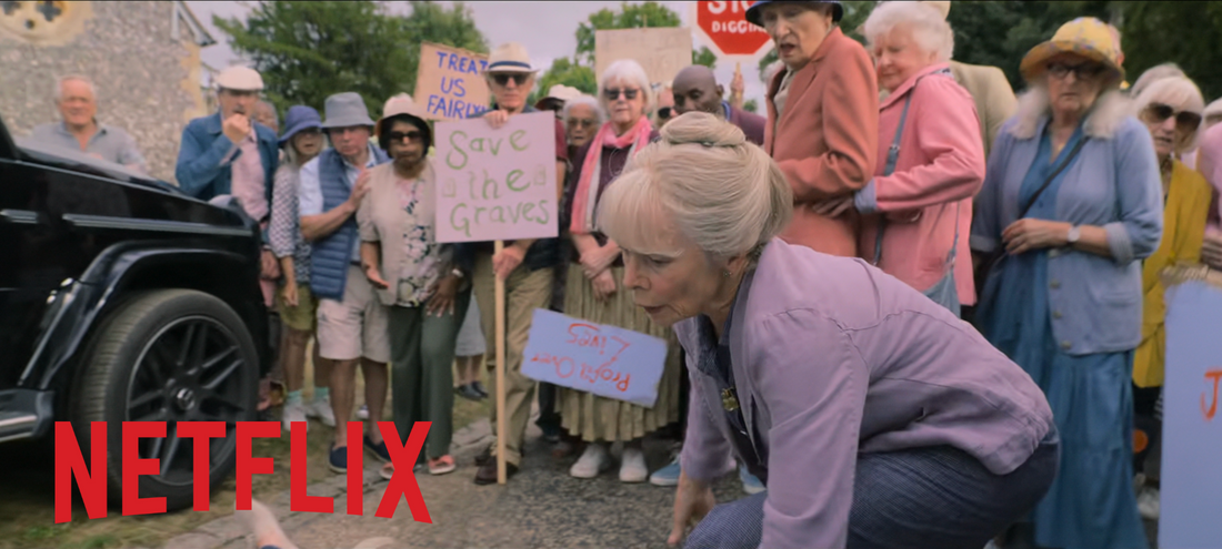 Spotted: Celia Imrie wearing the Nº1 Hairpin in the new Netflix Film The Thursday Murder Club