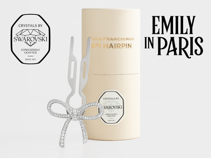 Nº1 HAIRPIN Ribbon | Swarovski® Crystals | White Gold Finish