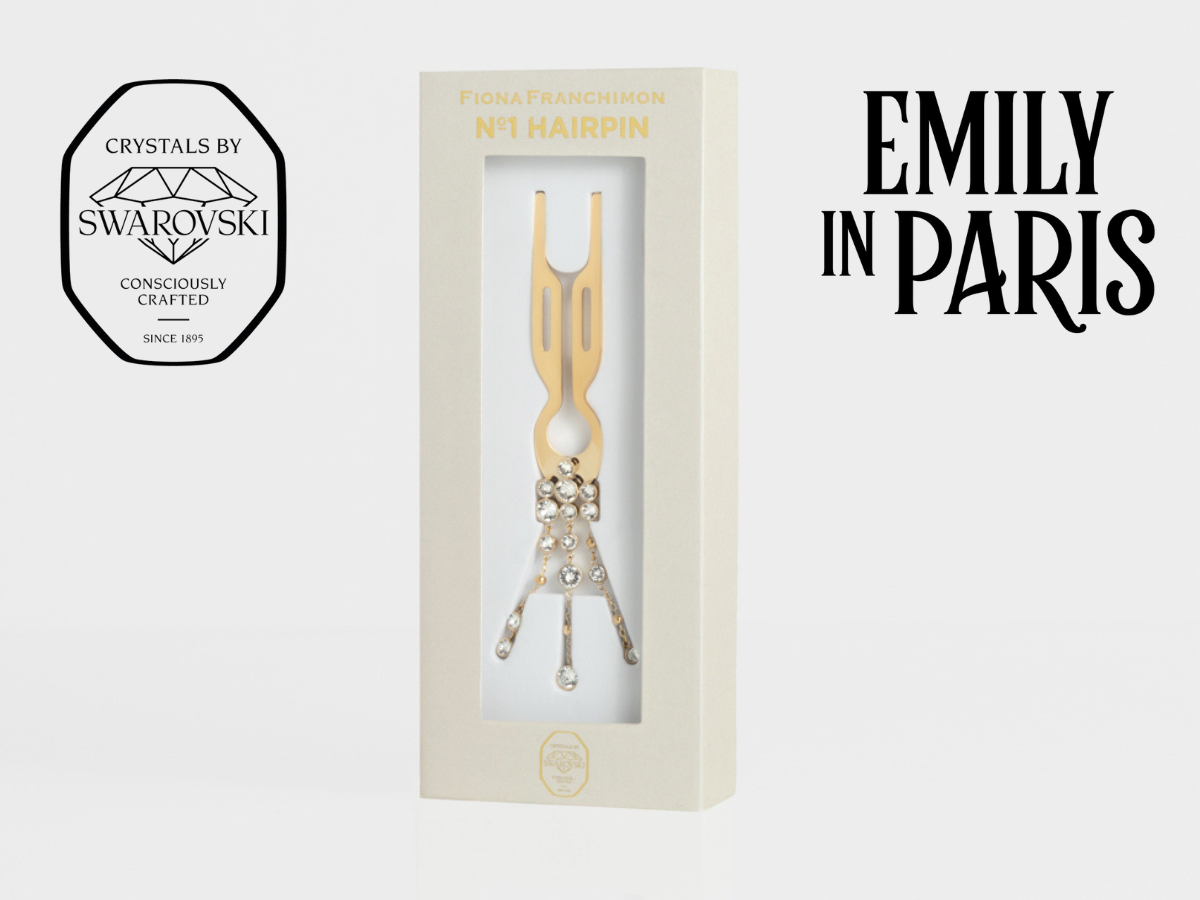 Nº1 Hairpin Pendant | Triple Strand with Swarovski® | Yellow Gold Nº1 Hairpin Pendant | Triple Strand with Swarovski® | Yellow Gold