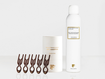 VALUE SET |  Volume and Finish Creation Hairspray & Nº1 HAIRPIN Petite Brown + Free Backcomb Brush
