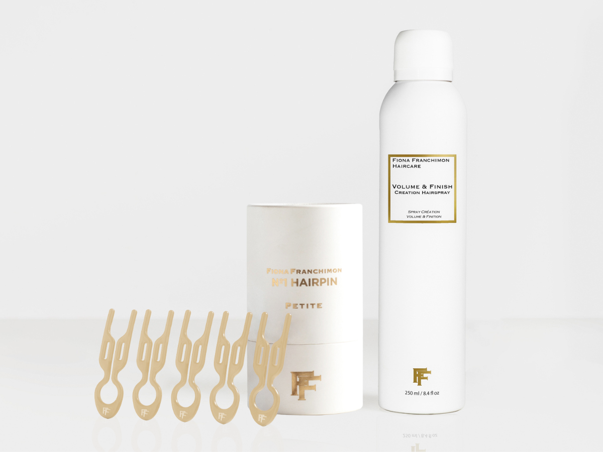 VALUE SET | Volume and Finish Creation Hairspray & Nº1 HAIRPIN Petite Champagnized + Free Backcomb Brush