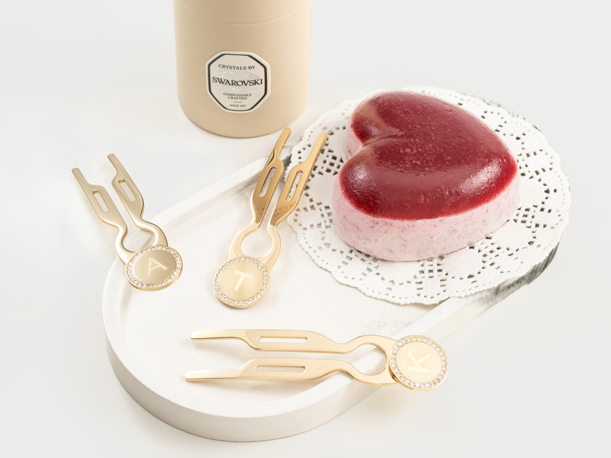 Nº1 HAIRPIN Steel with Swarovski | Name Initial