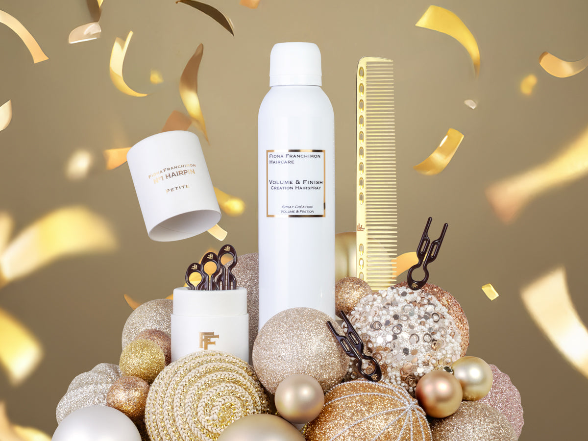 Holiday Value Set: Gold Travel BeautyCase + Petite Brown 5x + Gold Comb + Hairspray