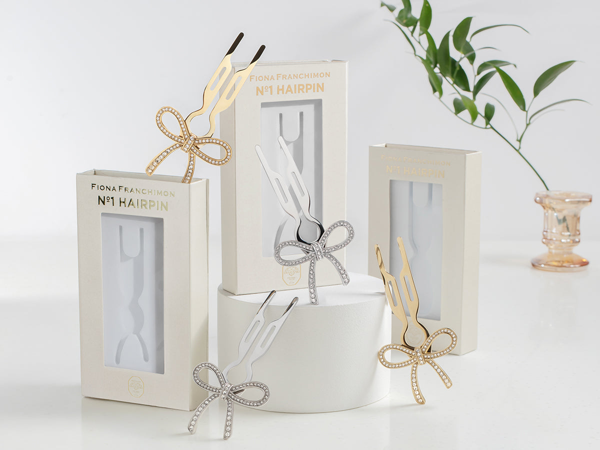 Nº1 HAIRPIN Ribbon | Swarovski® Crystals | White Gold Finish