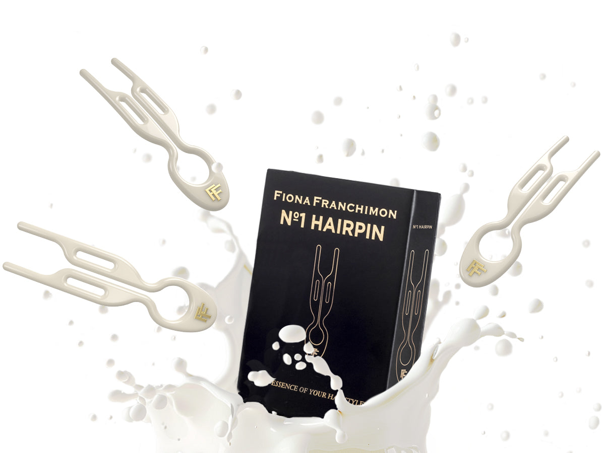 №1 Hairpin Volume Value Set | Cream White & Backcomb Hair Brush