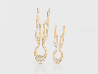 Nº1 HAIRPIN PETITE Steel with Swarovski® Crystals | Yellow Gold Finish
