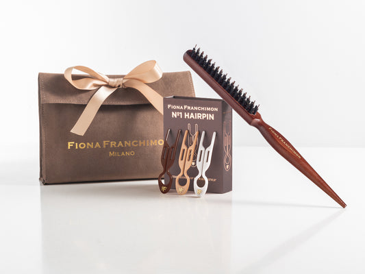 №1 Hairpin Volume Value Set | Milano Collection, Backcomb Hair Brush & Free Milano Pouch