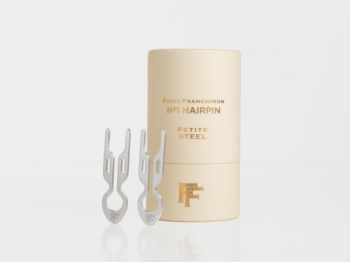 Nº1 HAIRPIN PETITE Steel | White Gold finish (2 per box)