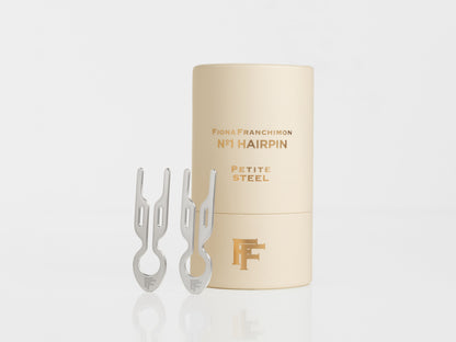 Nº1 HAIRPIN PETITE Steel | White Gold finish (2 per box)