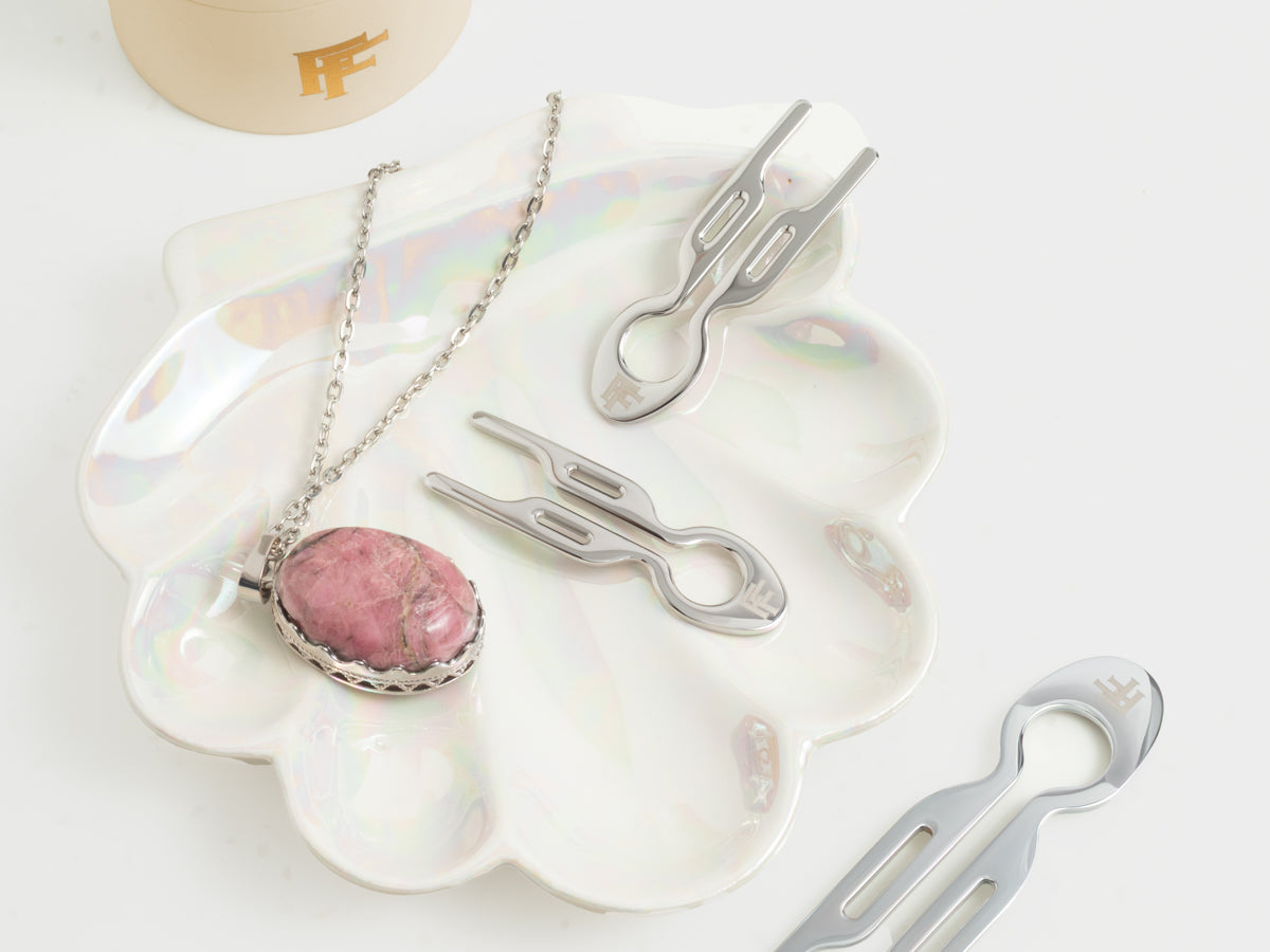 Nº1 HAIRPIN PETITE Steel | White Gold finish (2 per box)