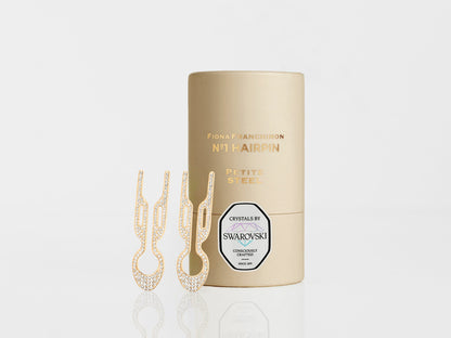 Nº1 HAIRPIN PETITE Steel with Swarovski® Crystals | Yellow Gold Finish