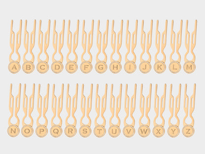 Nº1 HAIRPIN Steel with Swarovski | Name Initial