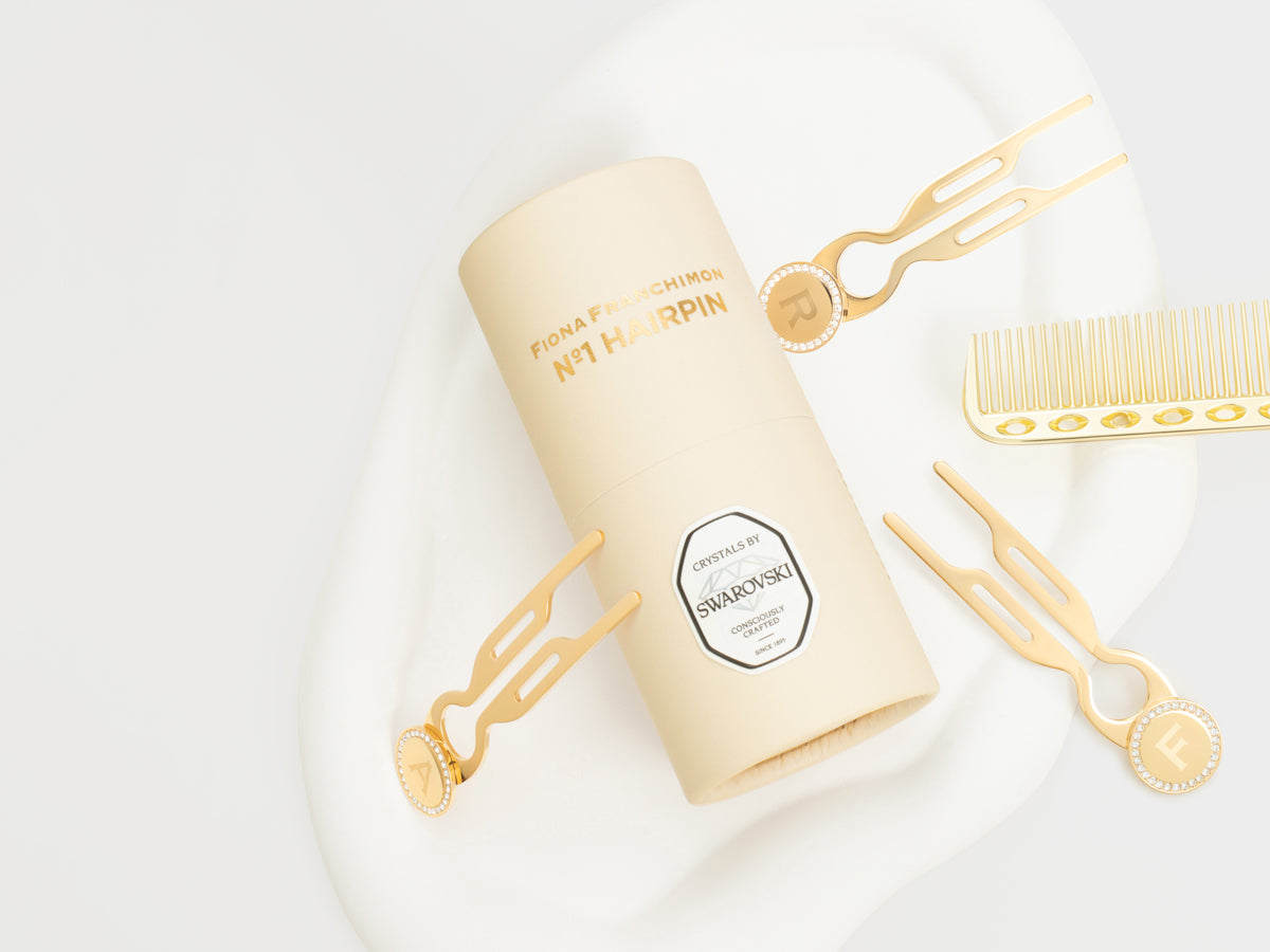 Nº1 HAIRPIN Steel with Swarovski | Name Initial