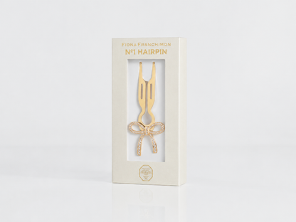 Nº1 HAIRPIN Ribbon | Swarovski® Crystals | Yellow Gold Finish