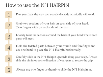 Nº 1 HAIRPIN | Transparent (3 or 5 per box)