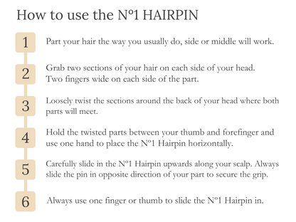 Nº 1 HAIRPIN | Tangerine Orange (3 per box)