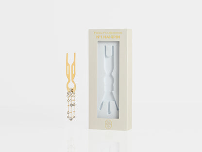 Nº1 Hairpin Pendant | Triple Strand with Swarovski® | Yellow Gold Finish