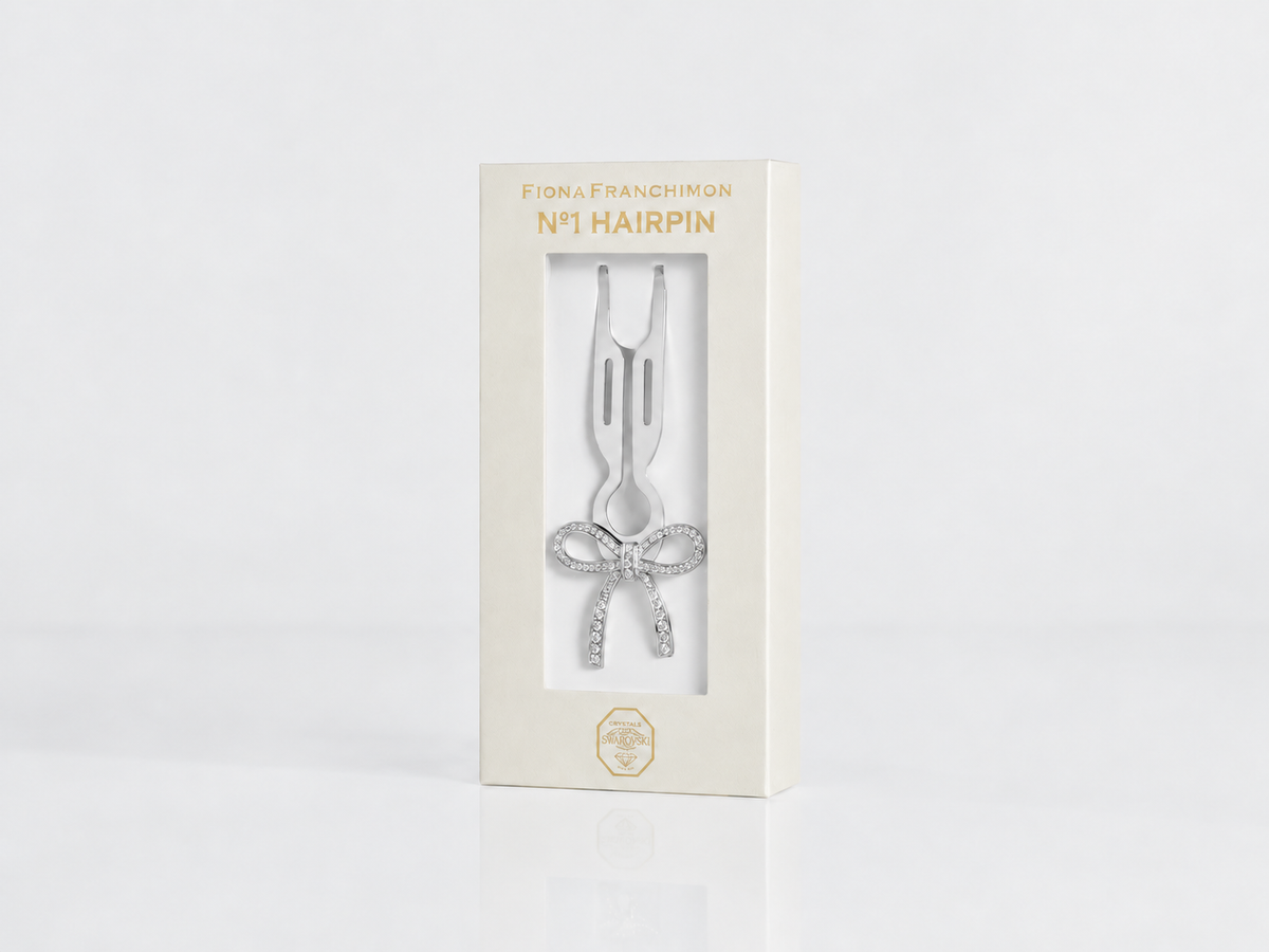 Nº1 HAIRPIN Ribbon | Swarovski® Crystals | White Gold Finish