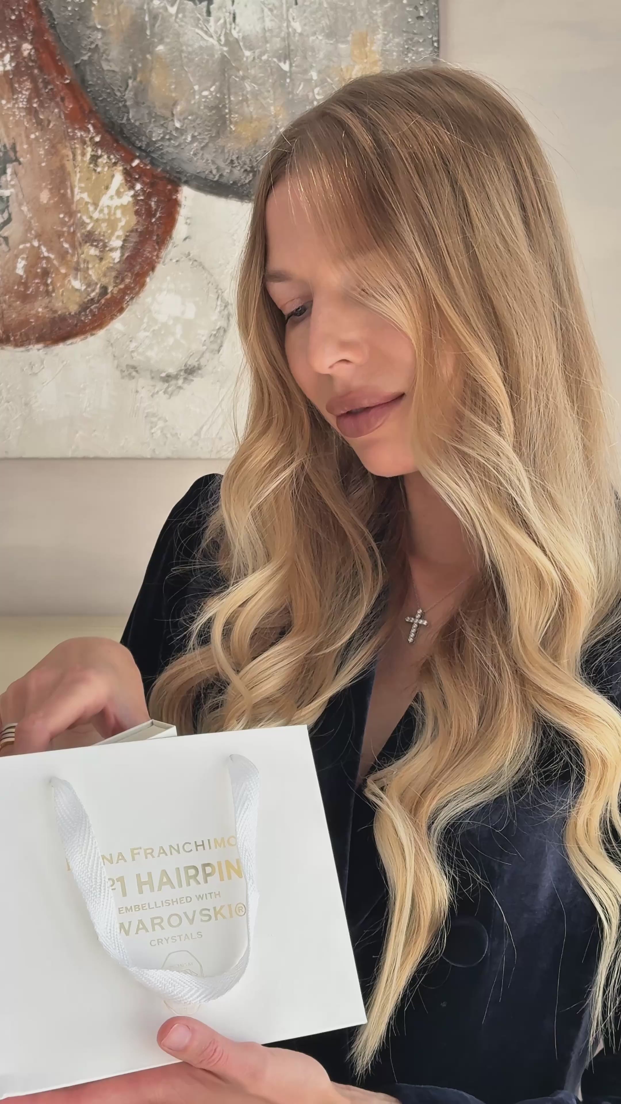 Nº1 Hairpin Pendant | with Swarovski® 10 Carat Crystal Halo Cut