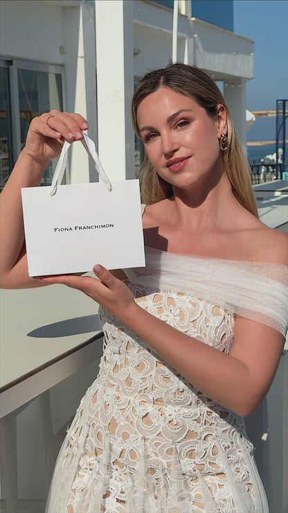 Nº1 HAIRPIN Steel Pink Crystal Solitaire | Yellow Gold Finish