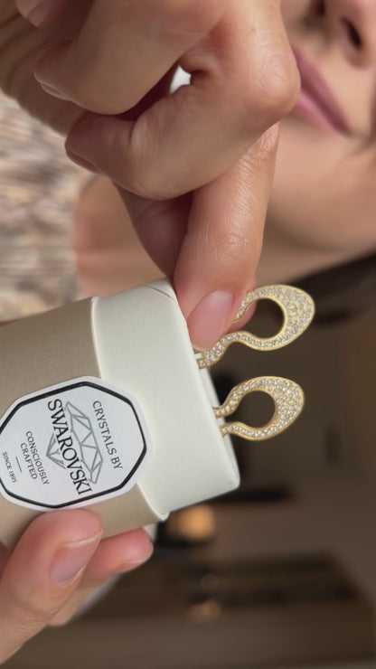 Nº1 HAIRPIN PETITE Steel with Swarovski® Crystals | Yellow Gold Finish (2 per box)