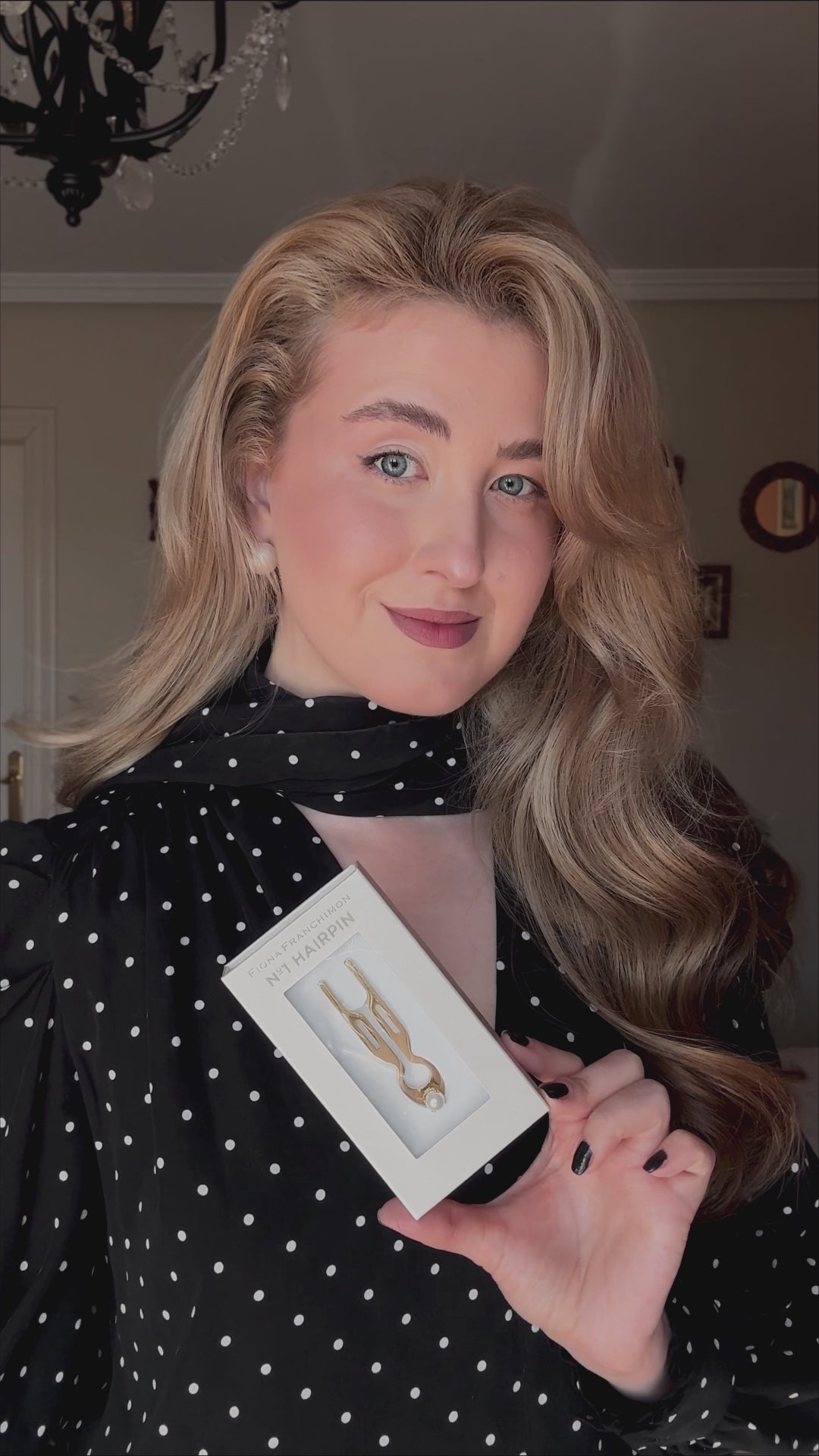 Nº1 HAIRPIN Steel Pearl | Yellow Gold finish – Fiona Franchimon
