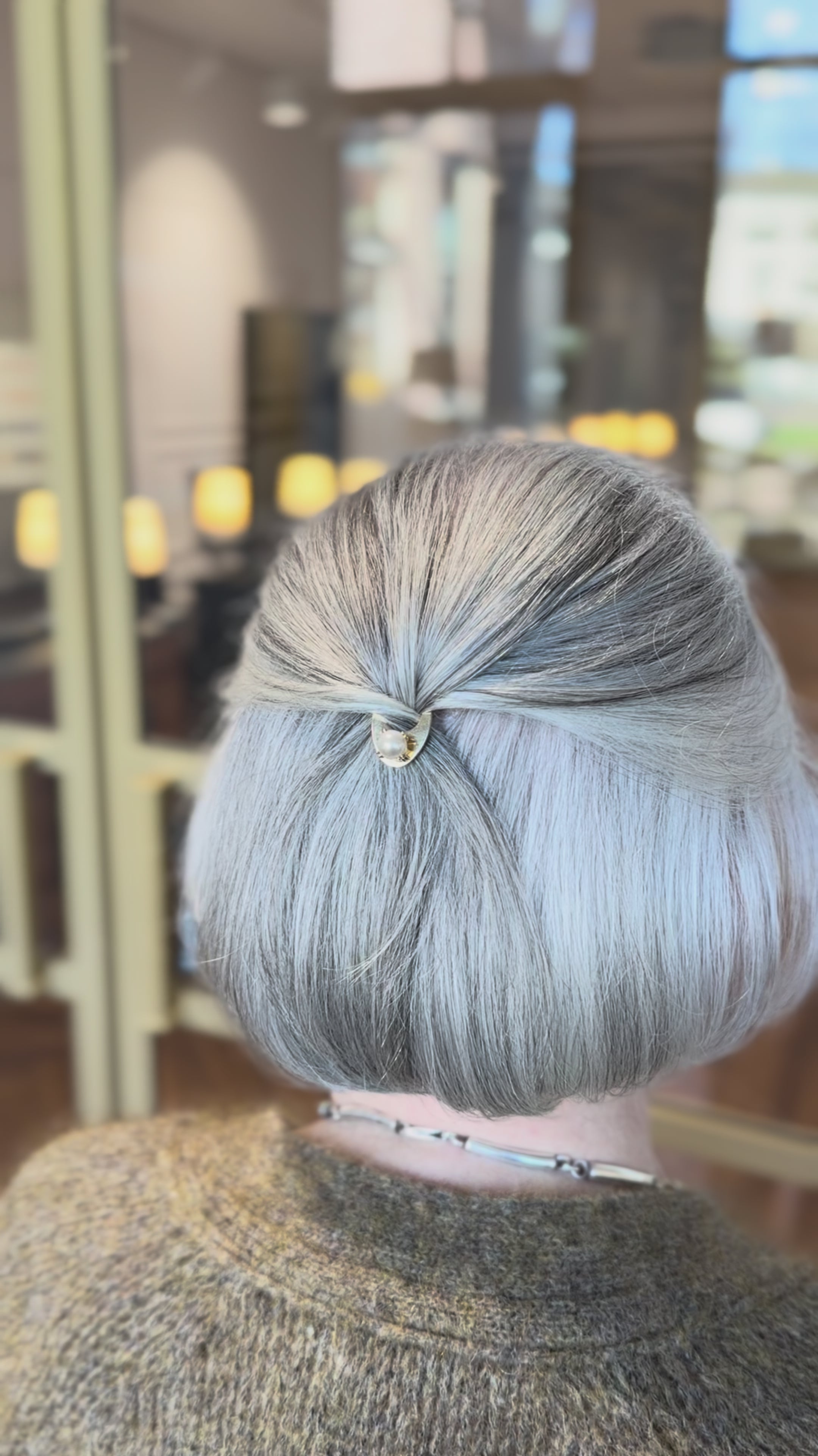 Nº1 HAIRPIN Steel Pearl | Yellow Gold finish – Fiona Franchimon