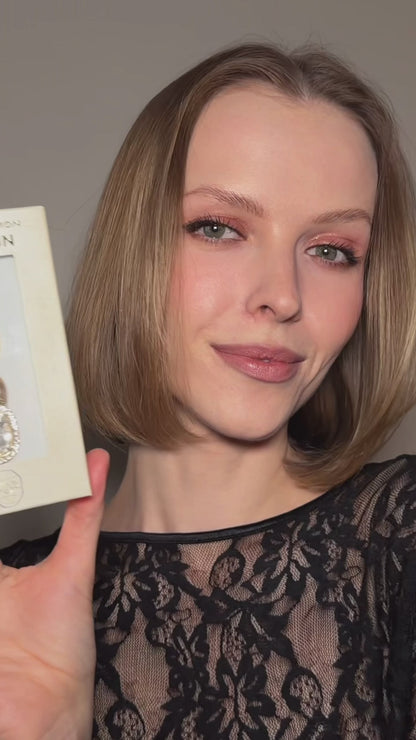 Nº1 Hairpin Pendant | with Swarovski® 10 Carat Crystal Halo Cut | Yellow Gold Finish