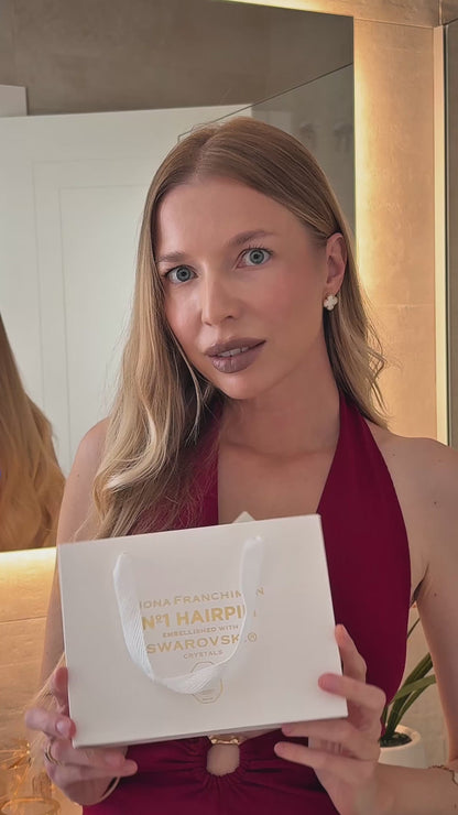 Nº1 Hairpin Pendant | Triple Strand with Swarovski® | Yellow Gold Finish