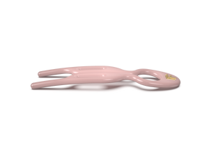 
            
                Load image into Gallery viewer, Seashell Pink No. 1 Hairpin shown from the side. The curve is visible.
            
        