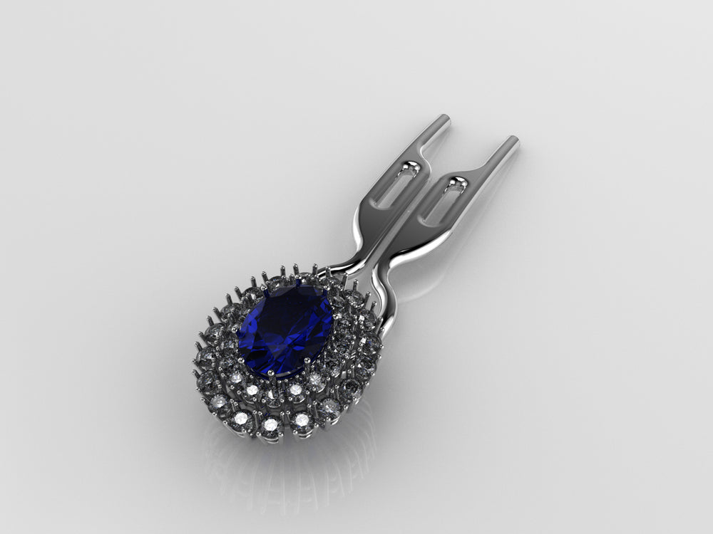 Nº1 HAIRPIN Sapphire White Gold | Royal Collection