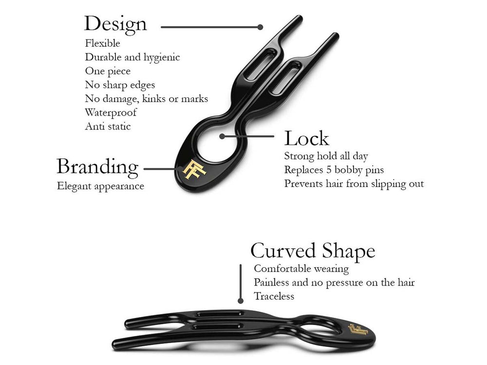
            
                Load image into Gallery viewer, Nº 1 HAIRPIN | Black (3 or 5 per box)
            
        