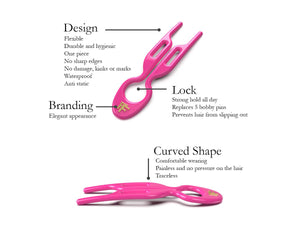 Nº 1 HAIRPIN | Strawberry Pink (3 or 5 per box)
